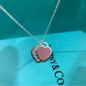 Tiffany pink shop heart necklace